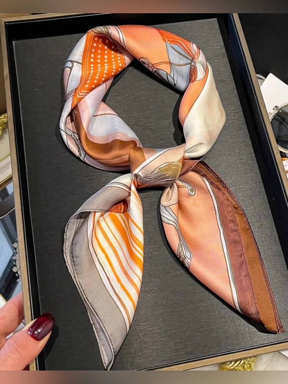 Horse Print Scarf M792 - Picture 1 of 3